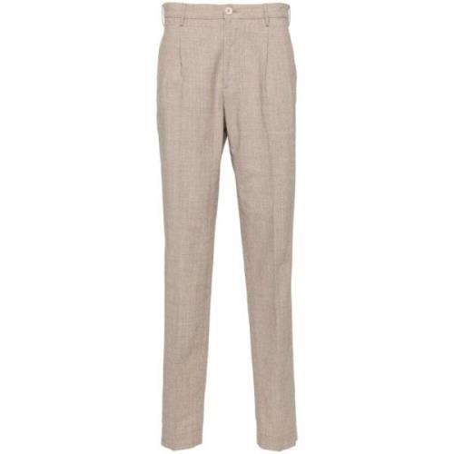 Klassieke Broek Incotex , Beige , Heren