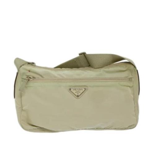 Pre-owned Fabric shoulder-bags Prada Vintage , Beige , Dames