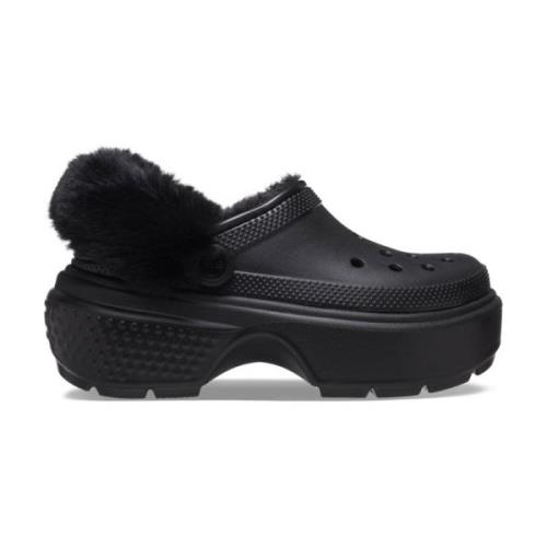 LiteRide Gevoerde Klomp Crocs , Black , Dames