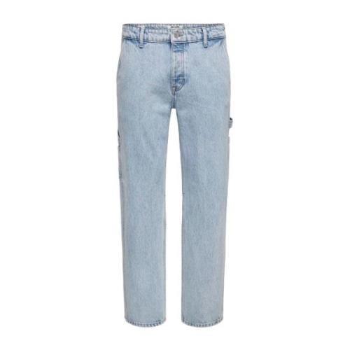 Heren Edge Jeans Only & Sons , Blue , Heren