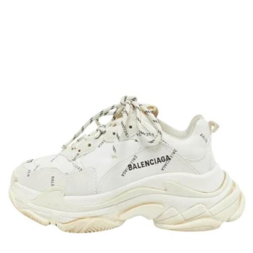 Pre-owned Fabric sneakers Balenciaga Vintage , White , Dames
