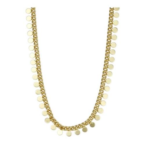 Gouden Dot Ketting Statement Stuk Dansk Copenhagen , Yellow , Dames