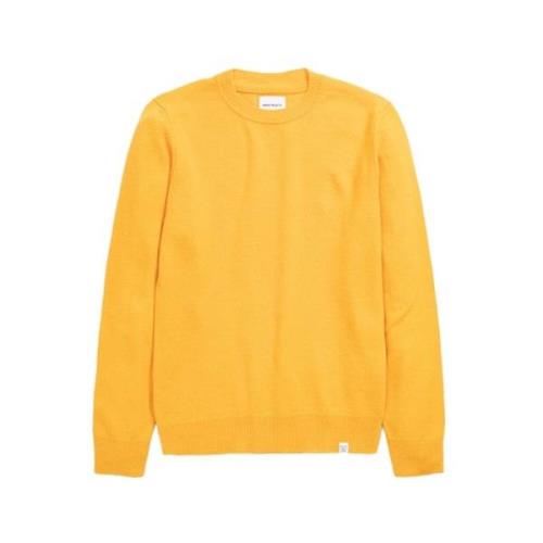 Lambswool Crew Industrial Yellow Norse Projects , Yellow , Heren