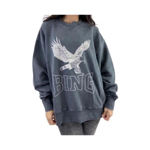 Grijze Front Print Sweatshirt Anine Bing , Gray , Dames