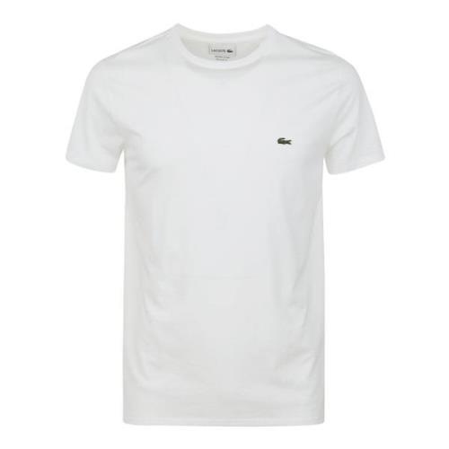 Klassieke Heren Witte T-shirt Collectie Lacoste , White , Heren