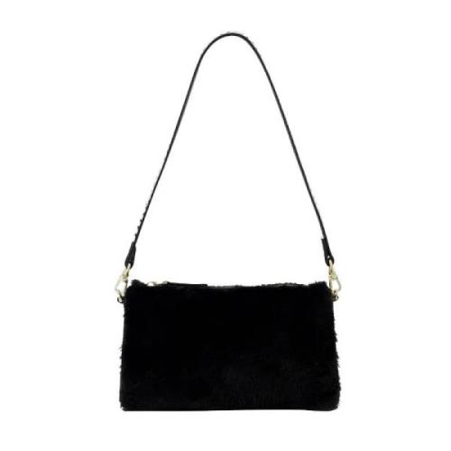 Leather handbags Manu Atelier , Black , Dames
