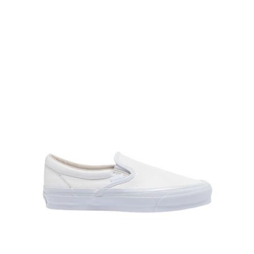 Klassieke Slip-On Leren Sneakers Vans , White , Heren