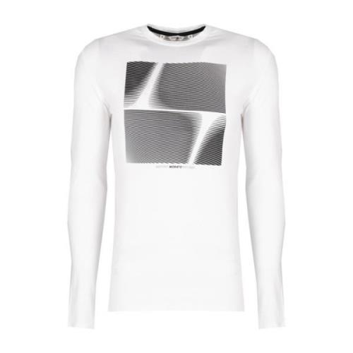 Klassieke Longsleeve met C-hals Print Antony Morato , White , Heren