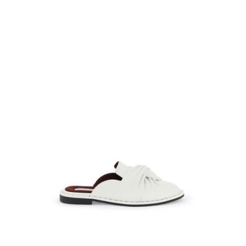 Zilveren Studs Gekruiste Muiltjes Stella McCartney , White , Dames