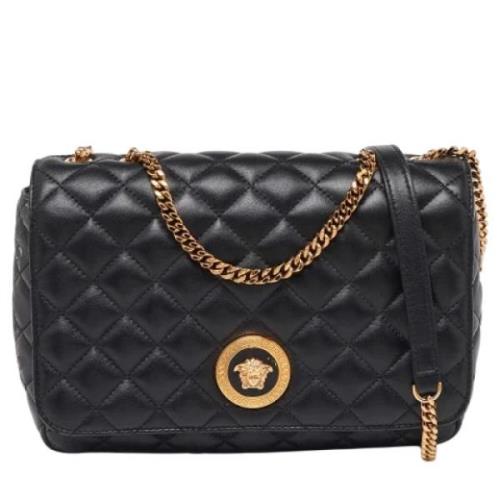 Pre-owned Leather shoulder-bags Versace Pre-owned , Black , Dames