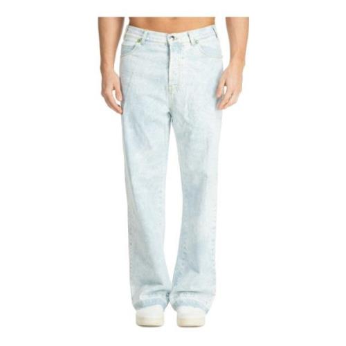 Heren Straight Jeans met Logo en Meerdere Zakken Barrow , Blue , Heren