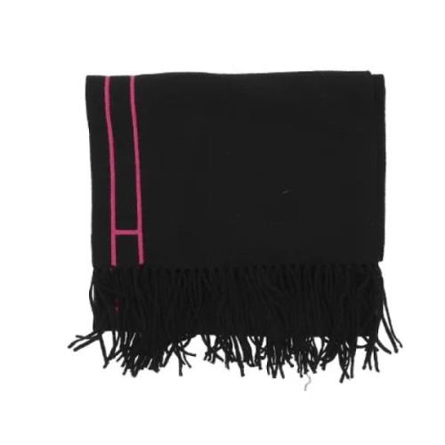 Pre-owned Wool scarves Hermès Vintage , Black , Dames