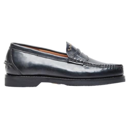 Leren Penny Strap Loafers visvim , Black , Heren