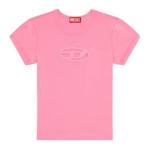 T-shirt with peekaboo logo Diesel , Pink , Dames