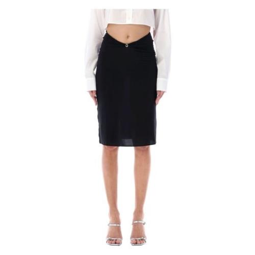 Midi Rok met Driehoekige Rug Coperni , Black , Dames