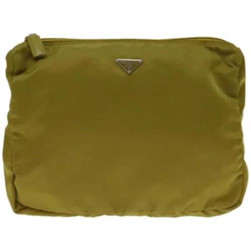 Pre-owned Fabric clutches Prada Vintage , Green , Dames