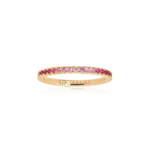 Gefacetteerde Roze & Witte Zirkonia Ring Sif Jakobs Jewellery , Yellow...