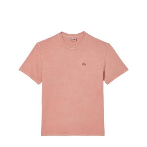 Roze T-shirt met Unieke Stijl Lacoste , Pink , Heren