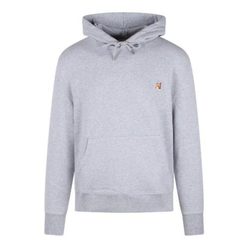 Fox Head Patch Hoodie Maison Kitsuné , Gray , Heren