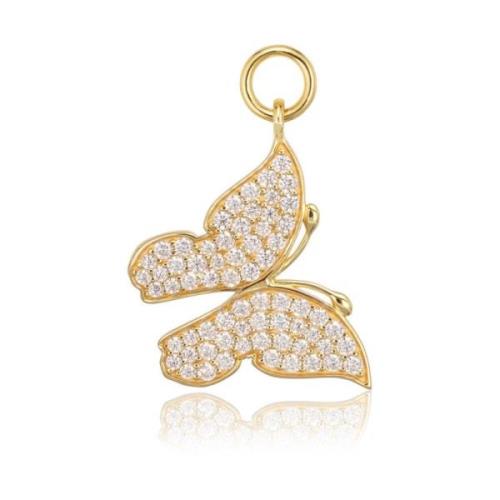 Vlinder Hoop Charm Hanger Verguld Sif Jakobs Jewellery , Yellow , Dame...