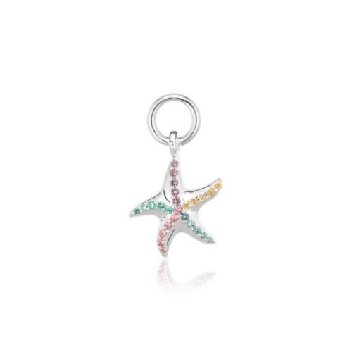 Zeester Hoop Charm met Multicolor Zirkonia Sif Jakobs Jewellery , Gray...