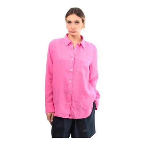 Roze Linnen Overhemd Klassieke Stijl Roy Roger's , Pink , Dames
