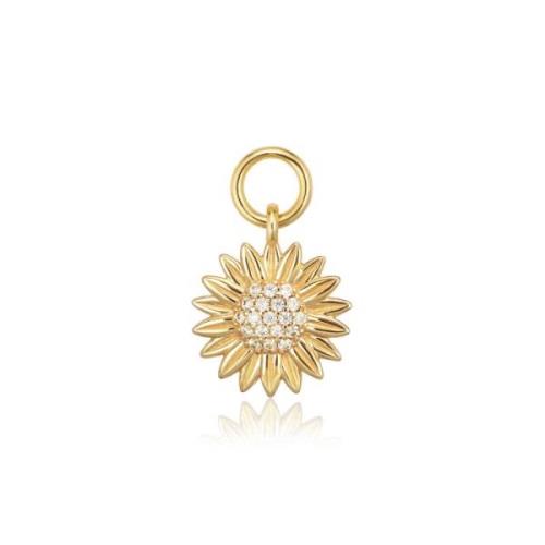 Zonnebloem Hoop Charm Hanger Sif Jakobs Jewellery , Yellow , Dames