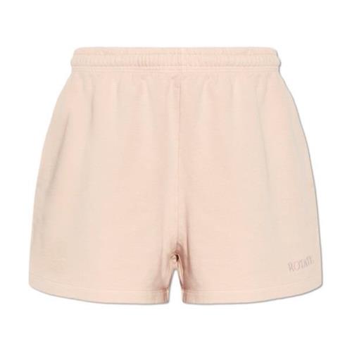 Shorts met logo Rotate Birger Christensen , Pink , Dames