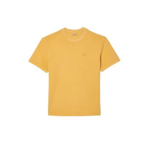 Gele T-shirt met unieke stijl Lacoste , Yellow , Heren