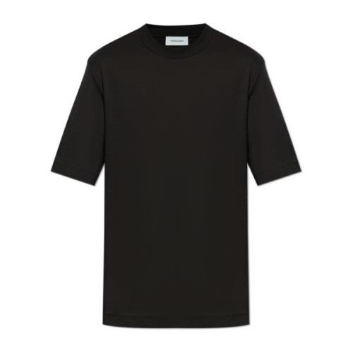 T-shirt met logo Salvatore Ferragamo , Black , Dames