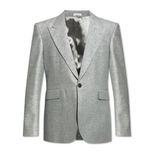 Glinsterende Blazer Alexander McQueen , Gray , Heren