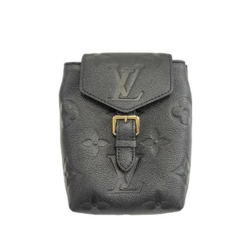 Pre-owned Leather backpacks Louis Vuitton Vintage , Black , Dames