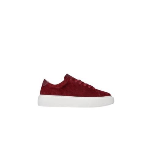 Moderne Suède Sneaker met Leren Details Sneaky Steve , Red , Unisex