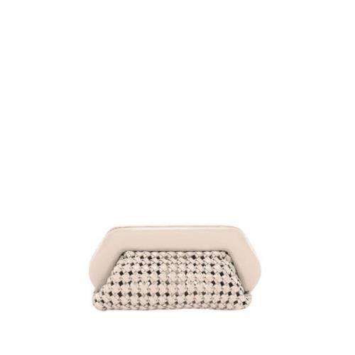 Glanzende Wolken Knopen Clutch Tas THEMOIRè , White , Dames