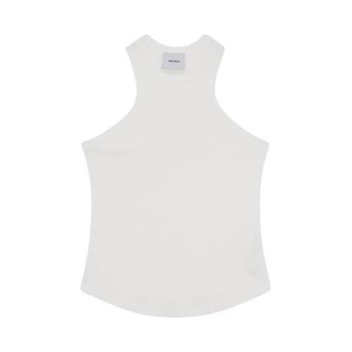 America Optic White Tank Top Halfboy , White , Dames