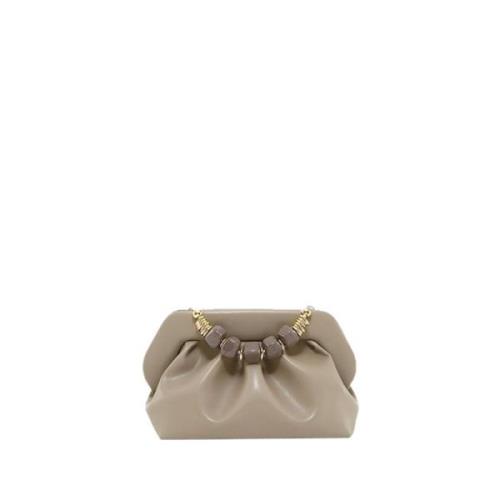 Licht Taupe Vegan Clutch Tas THEMOIRè , Beige , Dames