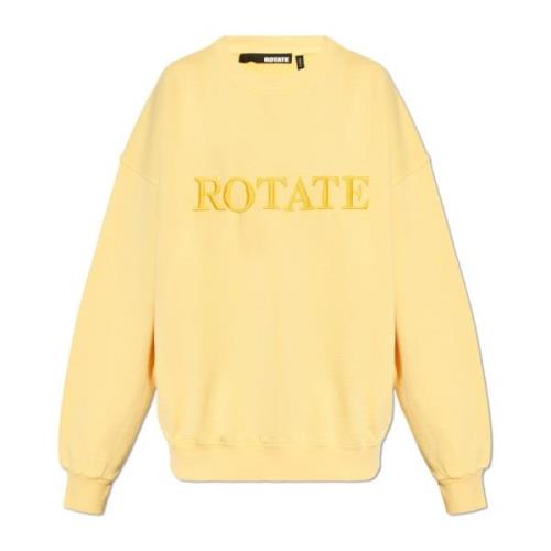 Sweatshirt met logo Rotate Birger Christensen , Yellow , Dames