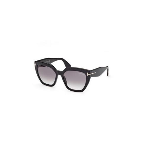 Zwarte Glanzende Zonnebril voor Vrouwen Tom Ford , Black , Dames