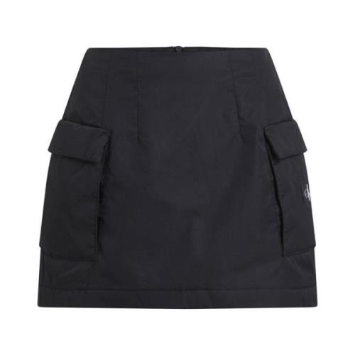 Zwarte Mini Rok Calvin Klein , Black , Dames