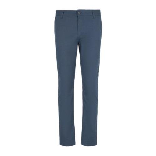 Blauwe Katoen Elastaan Broek Ss24 Armani Exchange , Blue , Heren