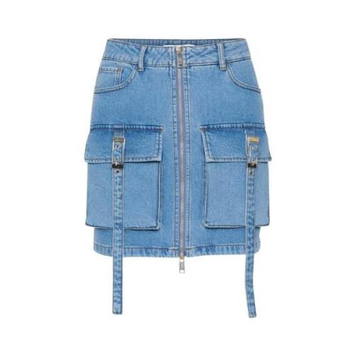 Cargo Rock Rok Mid Blue Washed Gestuz , Blue , Dames