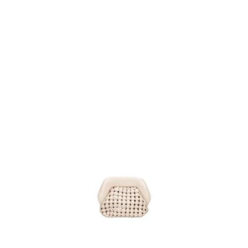 Shiny Knots Cloud Clutch Tas THEMOIRè , White , Dames