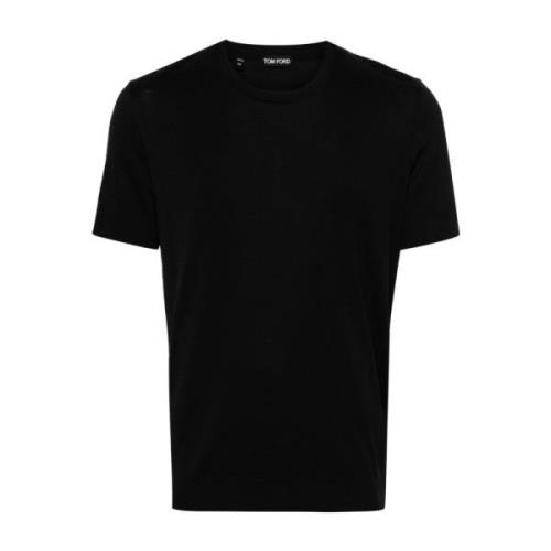 Heren Zwarte T-Shirts Polos Tom Ford , Black , Heren