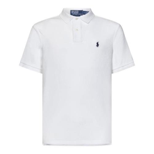 Klassieke Polo Shirt Wit Katoenmix Ralph Lauren , White , Heren