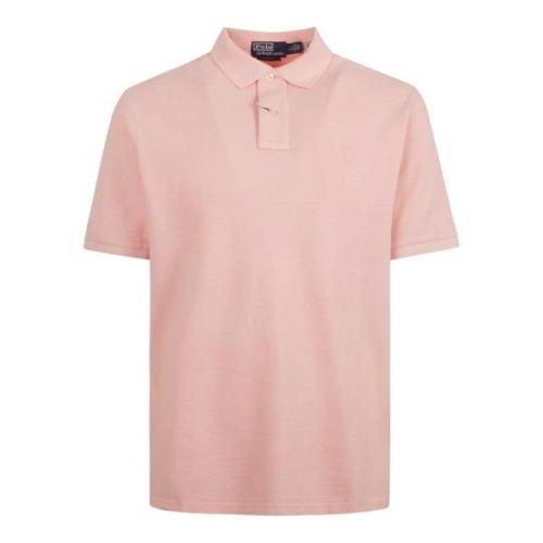 Roze Polo Shirt Geborduurd Logo Ralph Lauren , Pink , Heren