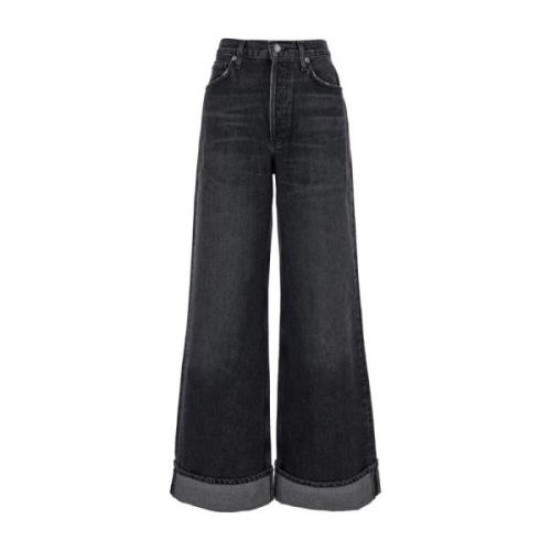 Grijze Denim Jeans voor Dames Agolde , Gray , Dames
