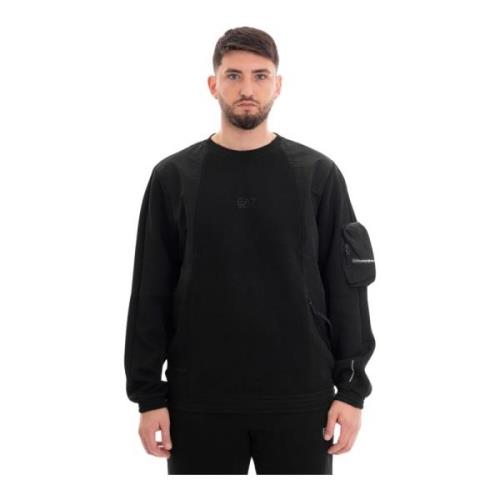 Heren Sweatshirt Emporio Armani EA7 , Black , Heren