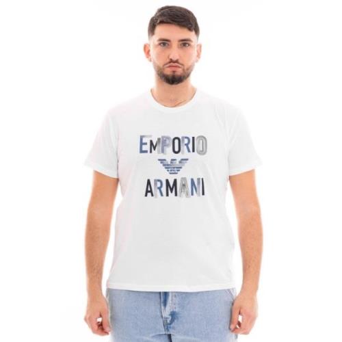 Heren Casual T-shirt Emporio Armani , White , Heren