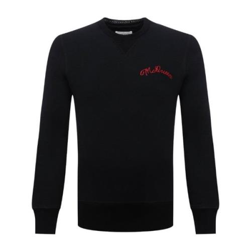 Zwarte Katoenen Sweatshirt Aw22 Alexander McQueen , Black , Heren