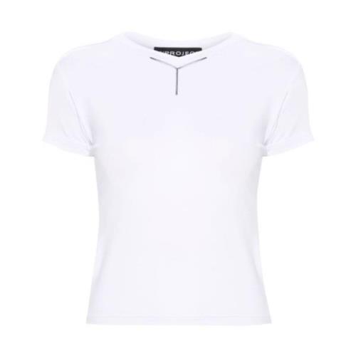 Logo T-shirt voor modebewuste vrouwen Y/Project , White , Dames